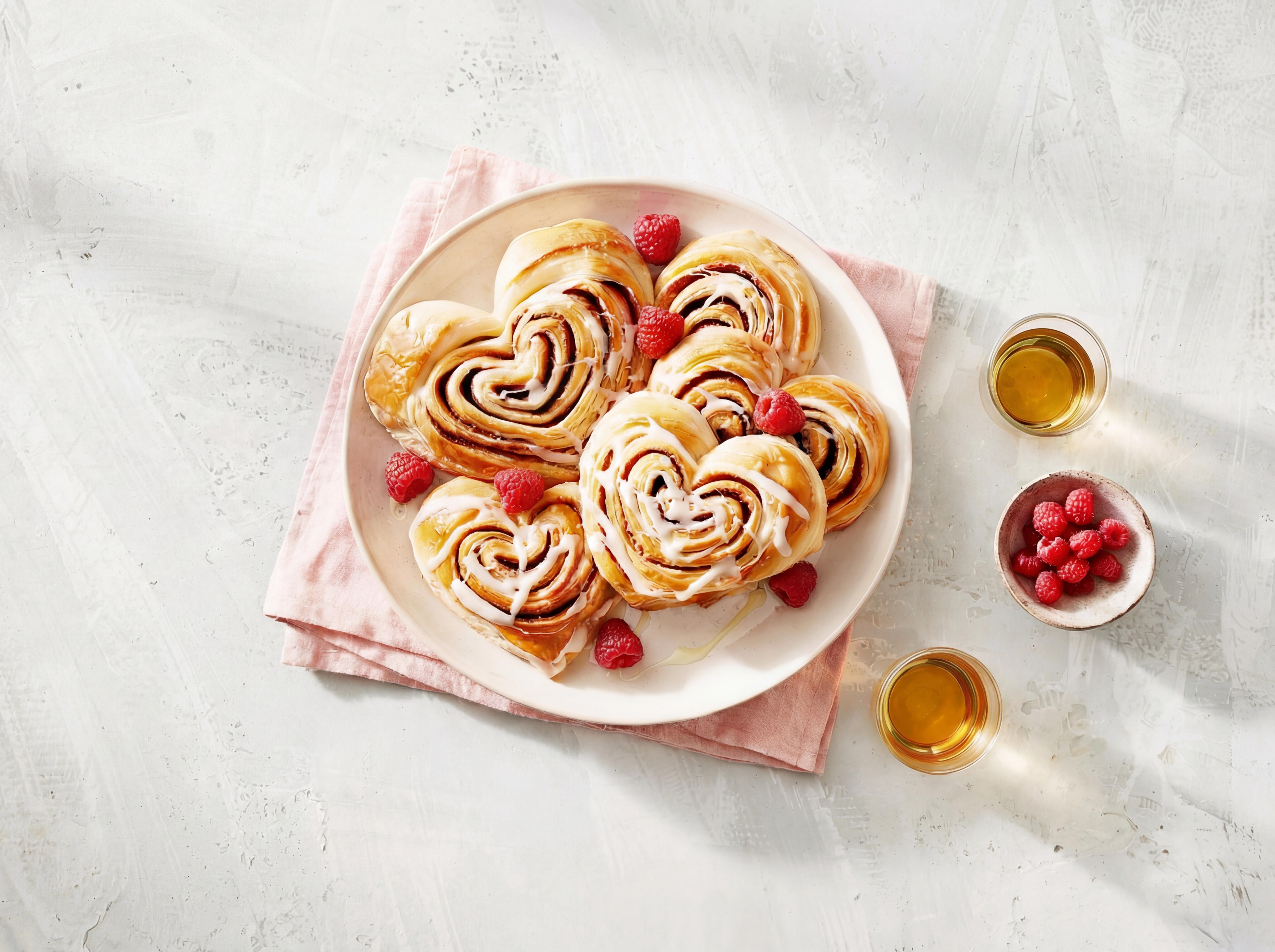 Cinnamon roll hartjes