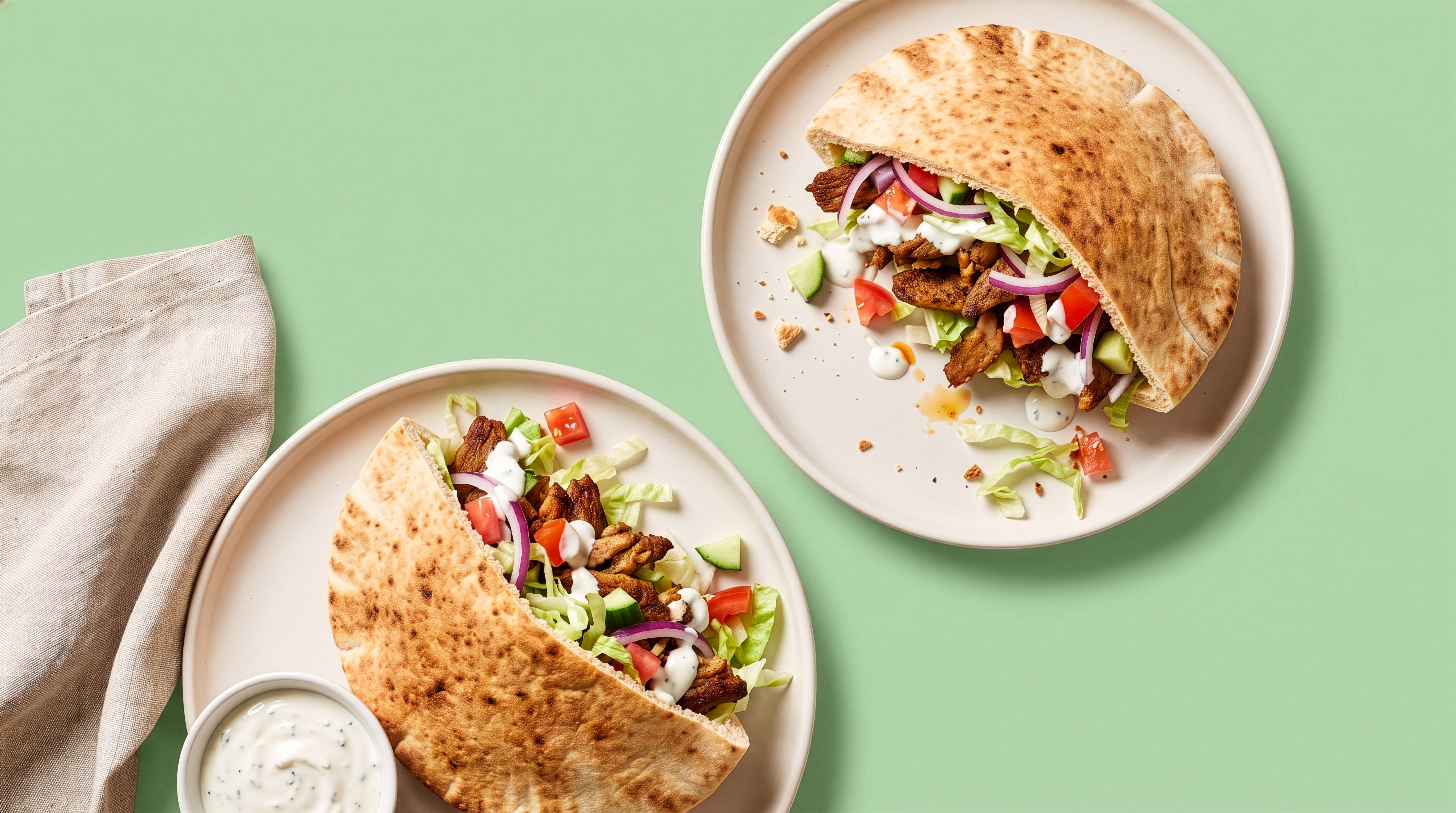 Broodje shoarma met knoflooksaus