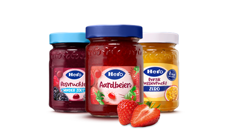 Kwarkwafels met Hero Zero aardbeien jam