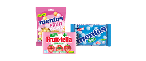 Mentos en Fruittella snoep