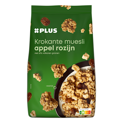 Krokante muesli appel en rozijn