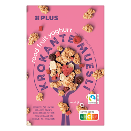 Krokante muesli rood fruit - yoghurt