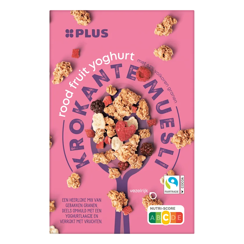 PLUS Krokante muesli rood fruit - yoghurt