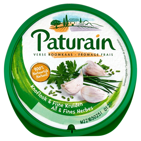 Paturain Roomkaas knoflook & fijne kruiden