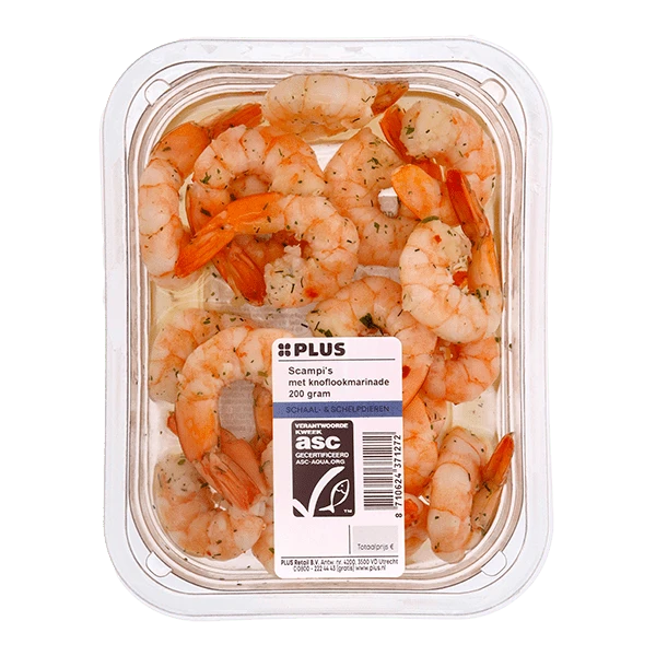 PLUS Scampi's met Knoflookmarinade