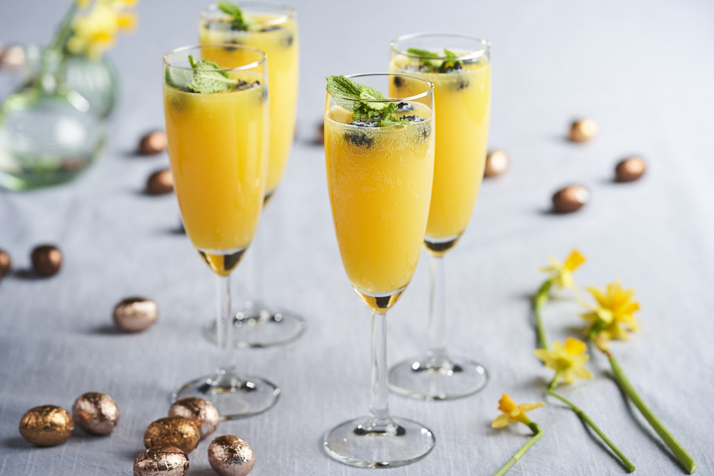 Alcoholvrije mimosa’s met munt