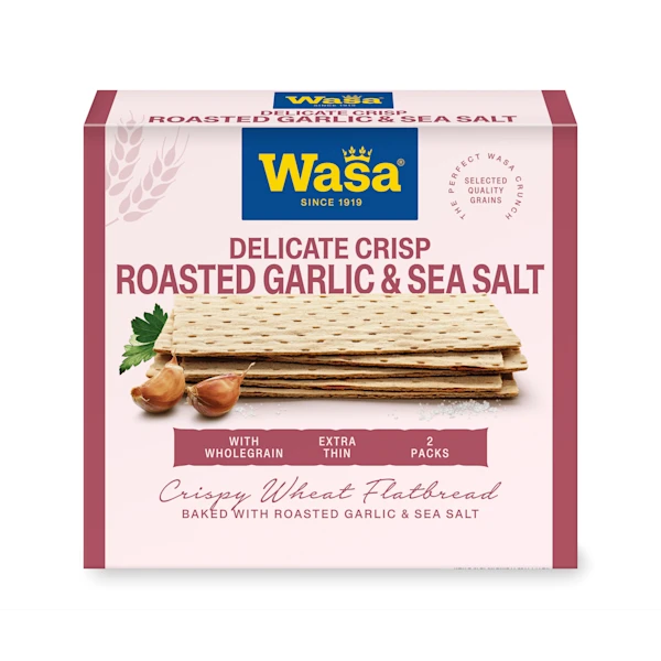 Wasa Delicate Crisp Roasted Garlic Sea Salt