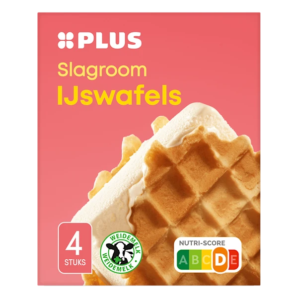 PLUS Slagroom ijswafels