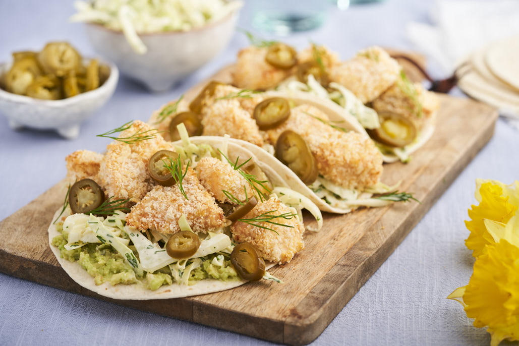 Zalmtaco’s met venkelslaw en dille