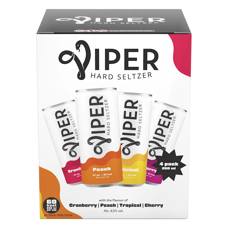 Viper Variety pack cranberry, peach, tropica