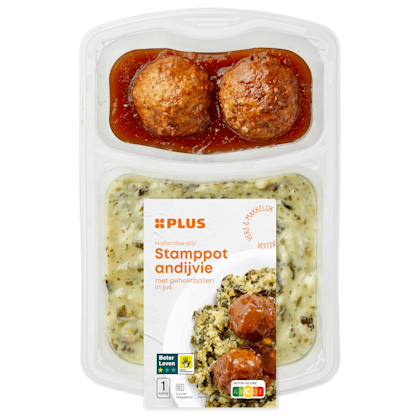 Andijvie stamppot gehaktb jus