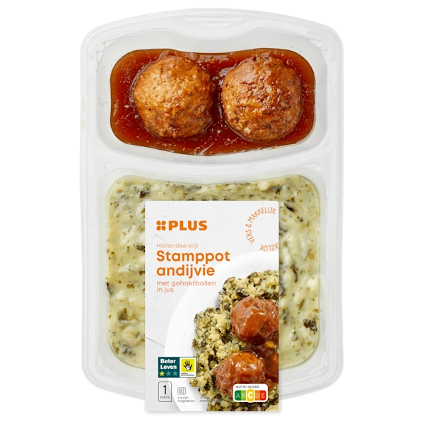 PLUS Andijvie stamppot gehaktb jus