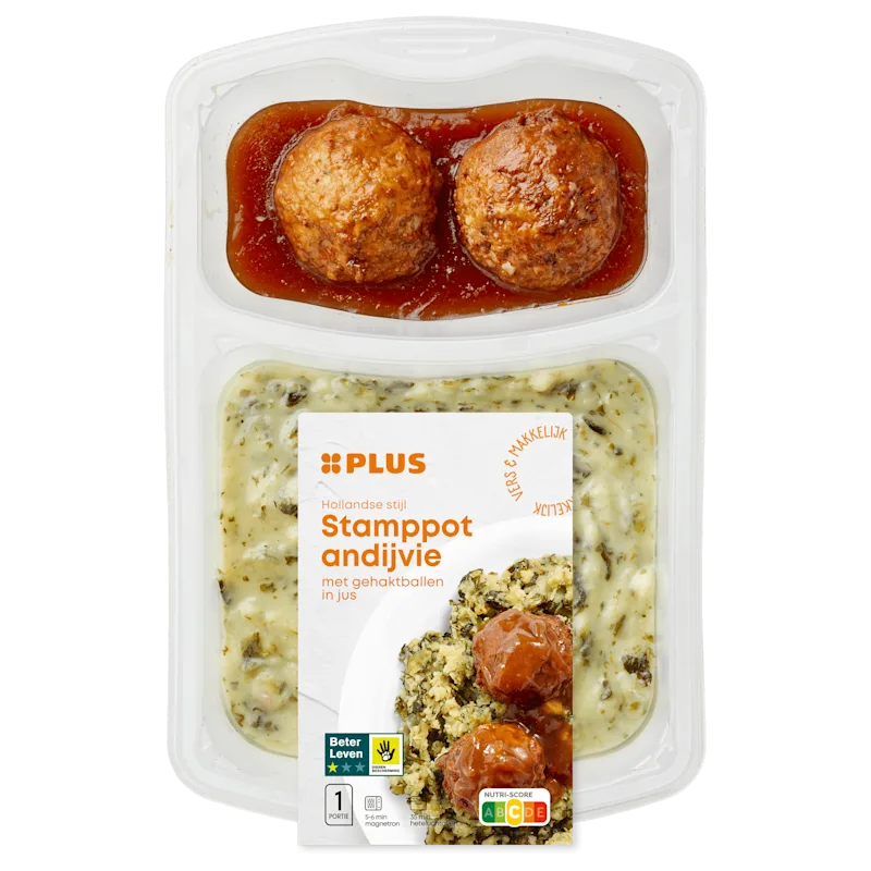 PLUS Andijvie stamppot gehaktb jus