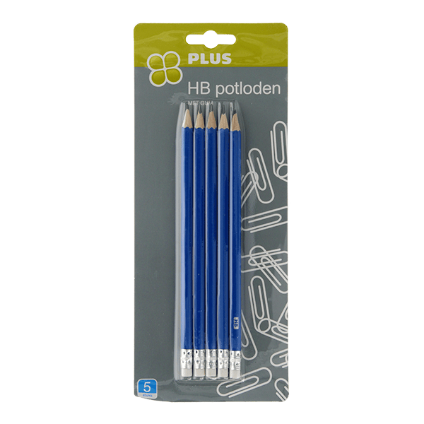PLUS HB Potloden met gum FSC