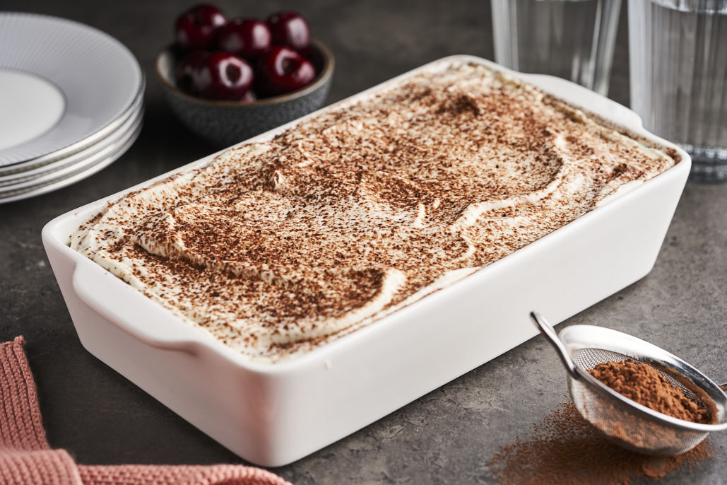 Snelle chocoladetiramisu met kersen