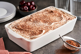 Snelle chocoladetiramisu met kersen