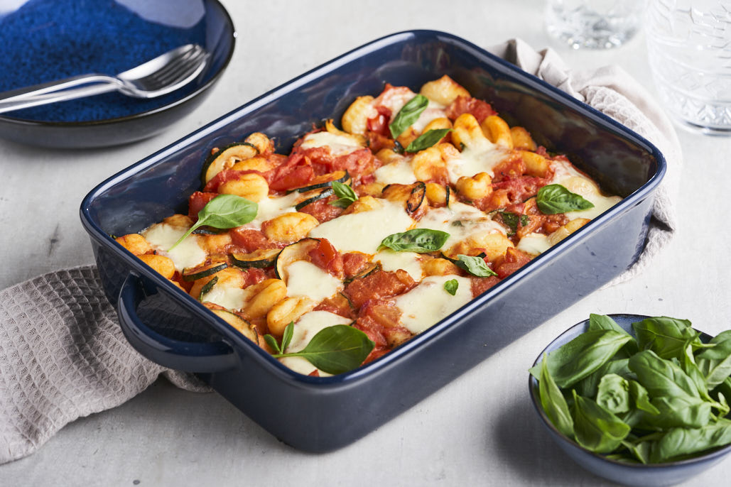 Romige caprese gnocchi uit de oven