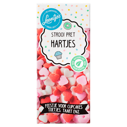 Strooipret hartjes mix