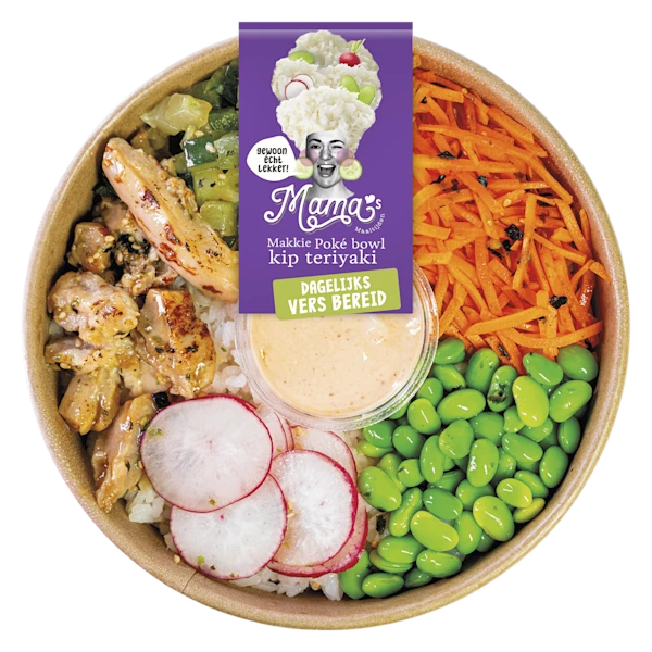 Mama's Maaltijden Poké bowl kip teriyaki
