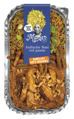 Indische nasi met kippendijsaté