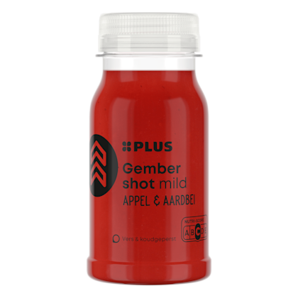 PLUS Vers shot gember aardbei (mild)