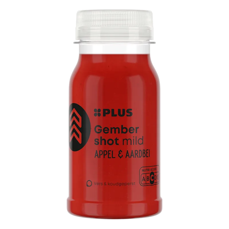 PLUS Vers shot gember aardbei (mild)