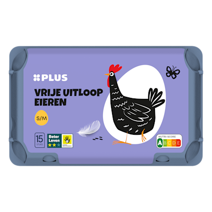Vrije uitloop eieren M - PLUS
