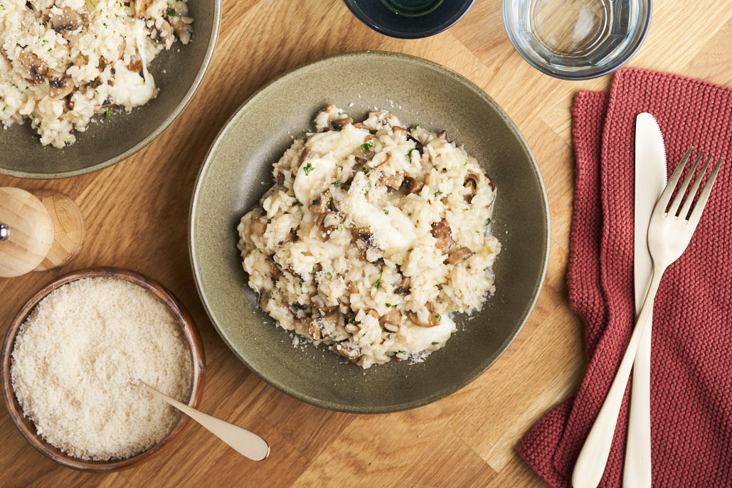 Paddenstoelenrisotto met mozzarella