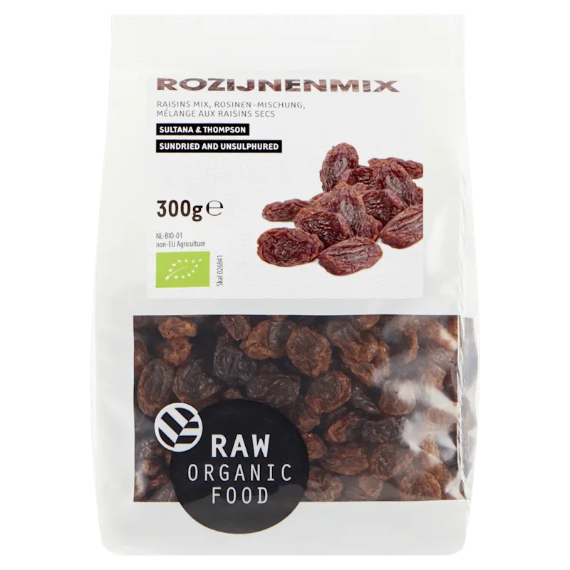 Raw Organic Food Rozijnenmix 300 g