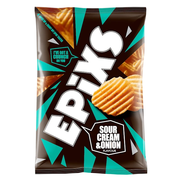 Epixs Ribbelchips sour cream & onion