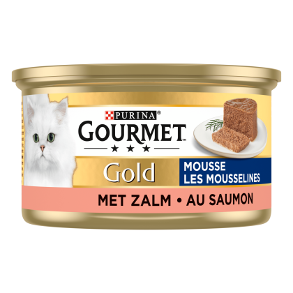 Gold mousse kattenvoer nat met zalm