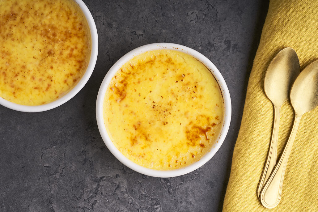 Makkelijke crème brûlée met mandarijn