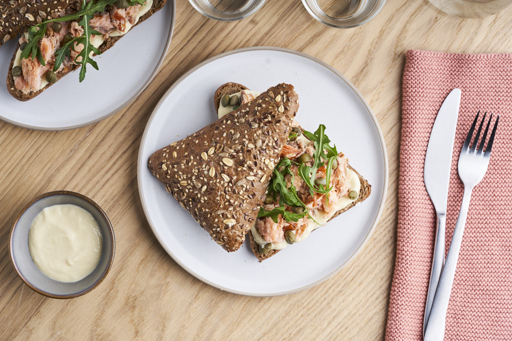 Broodje zalm met mierikswortelmayonaise 