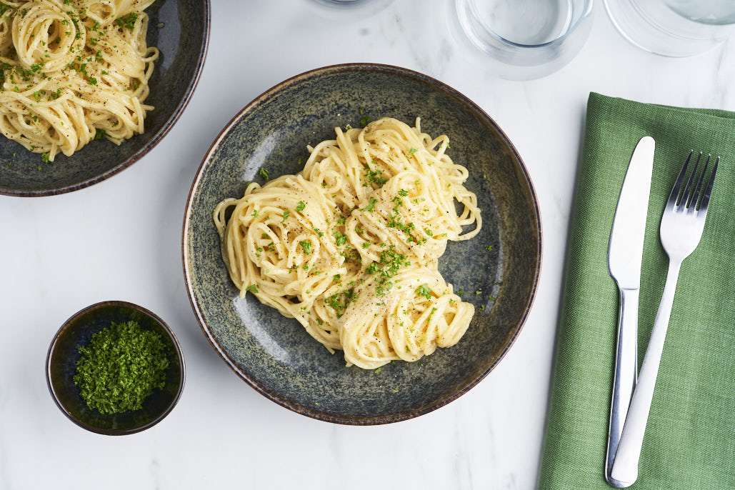 Supersnelle cacio e pepe pasta