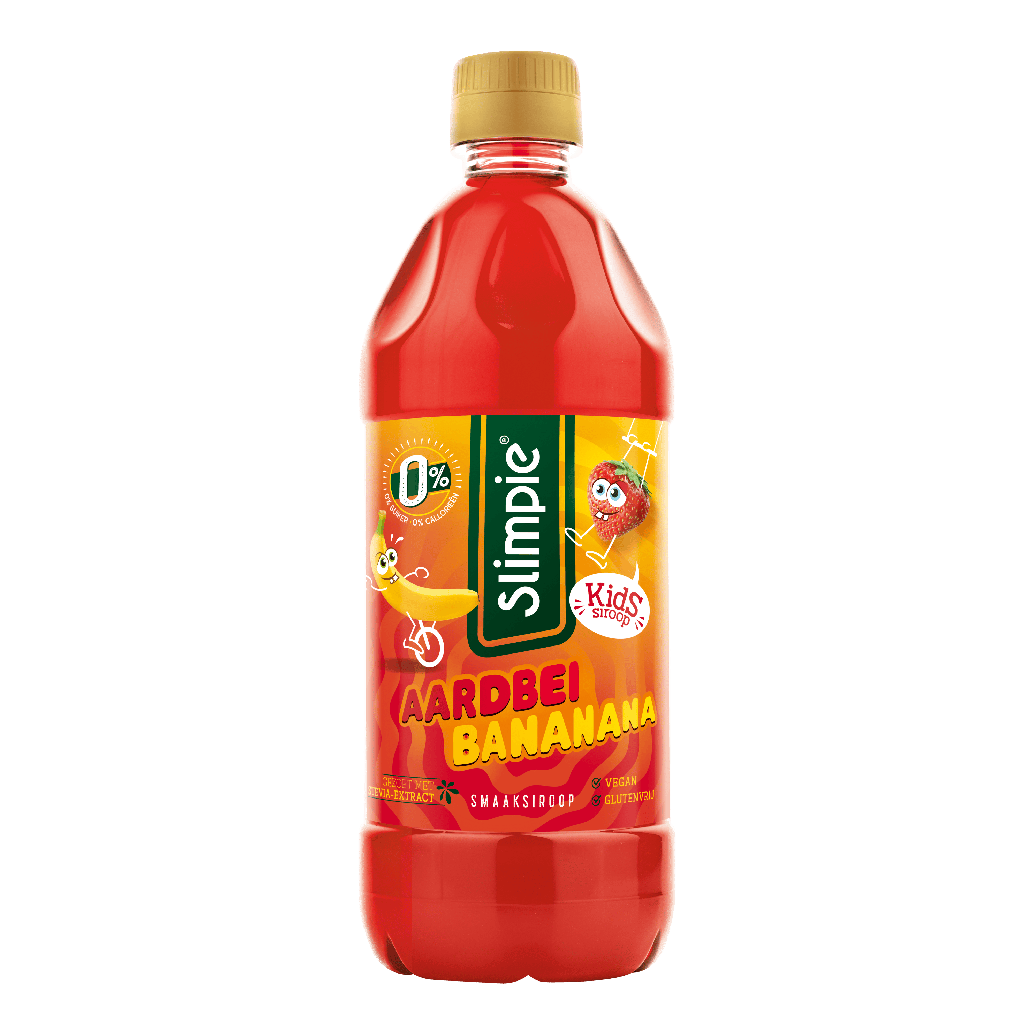 Slimpie Limonadesiroop kids aardbei bananana