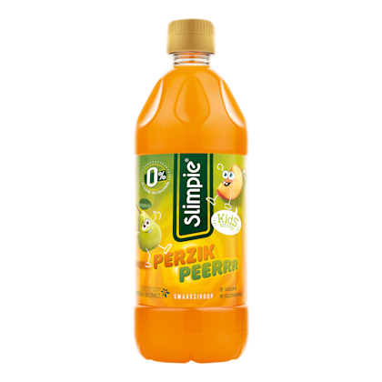 Slimpie Limonadesiroop kids perzik peerrr