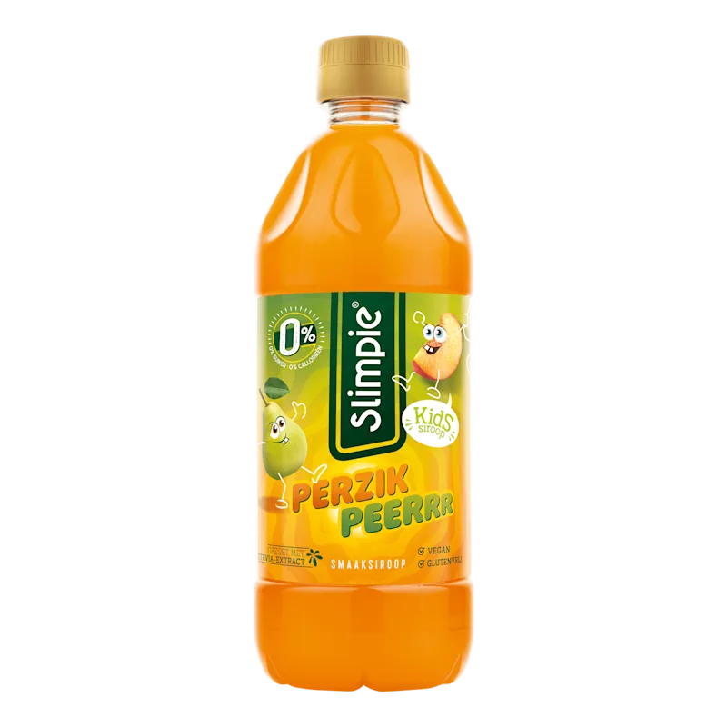Slimpie Limonadesiroop kids perzik peerrr