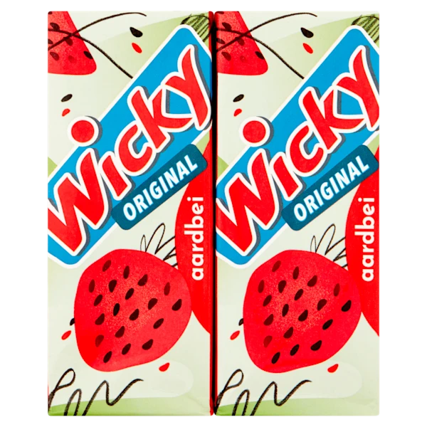 Wicky Original aardbei 6-pack