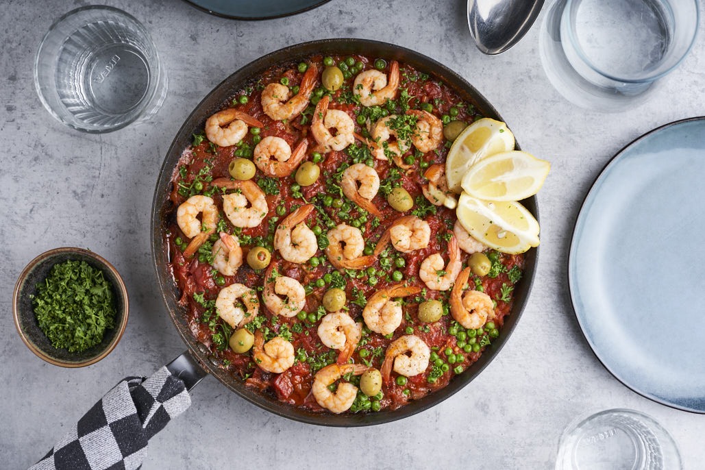Zomerse paella met garnalen en chorizo Recepten PLUS
