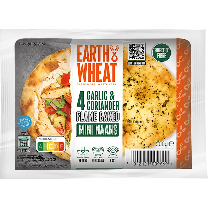 Earth & Wheat Mini naanbrood knoflook koriander