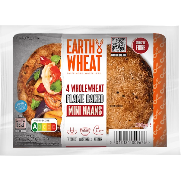 Earth & Wheat Mini naanbrood volkoren