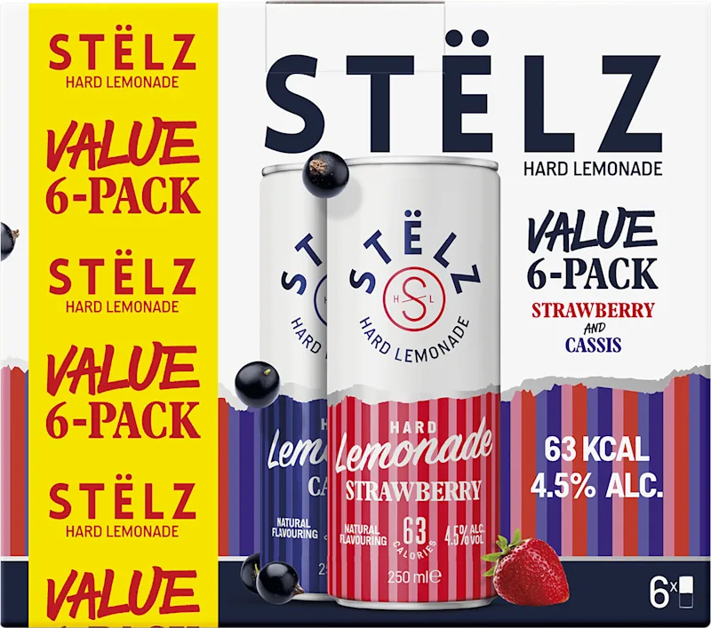 Stëlz Hard Lemonade Strawberry/Cassis
