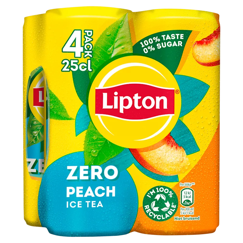 Lipton Ice Tea Peach Zero 4 x 250 ml