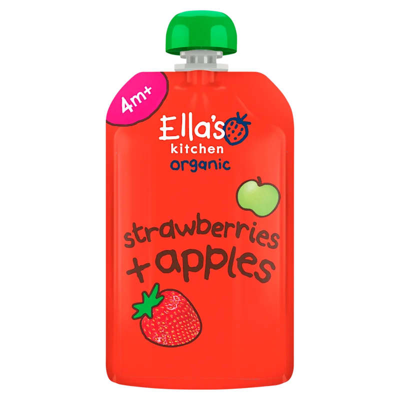 Ella's Kitchen Knijpfruit aardbei + appel 4m+