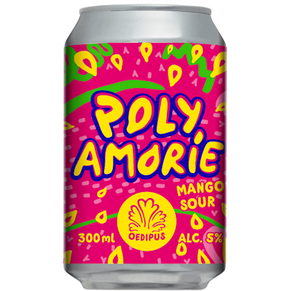 Polyamorie mango sour bier blik