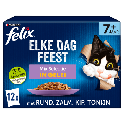 Elke Dag Feest kattenvoer senior 7+