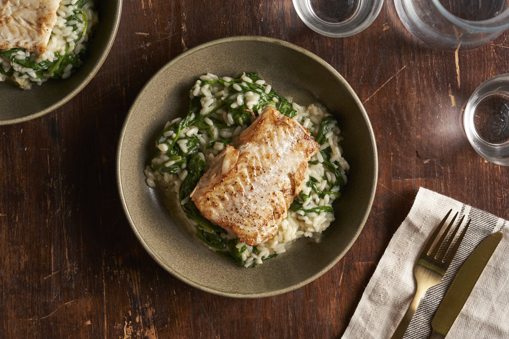 Citroenrisotto met kabeljauw