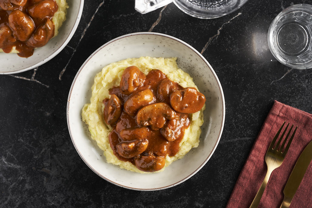 Champignon stoof met spitskool stamppot