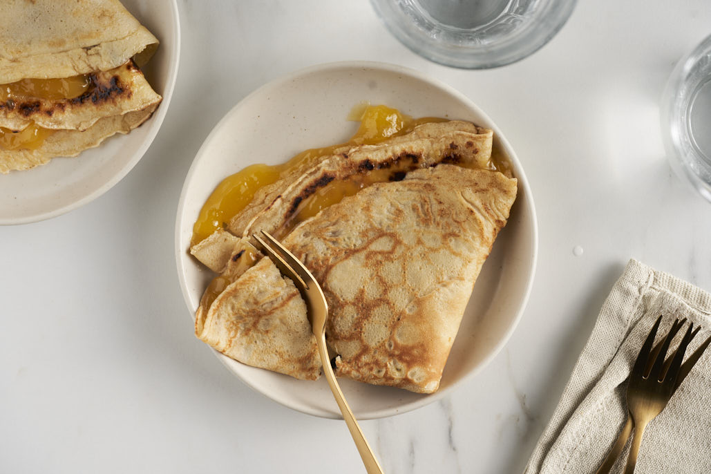 Crêpes met lemon curd