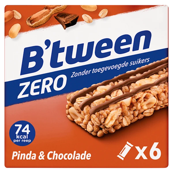 B'tween Mueslireep Zero Pinda Chocolade